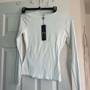 My Outfit Online White & Black Long Sleeve Top